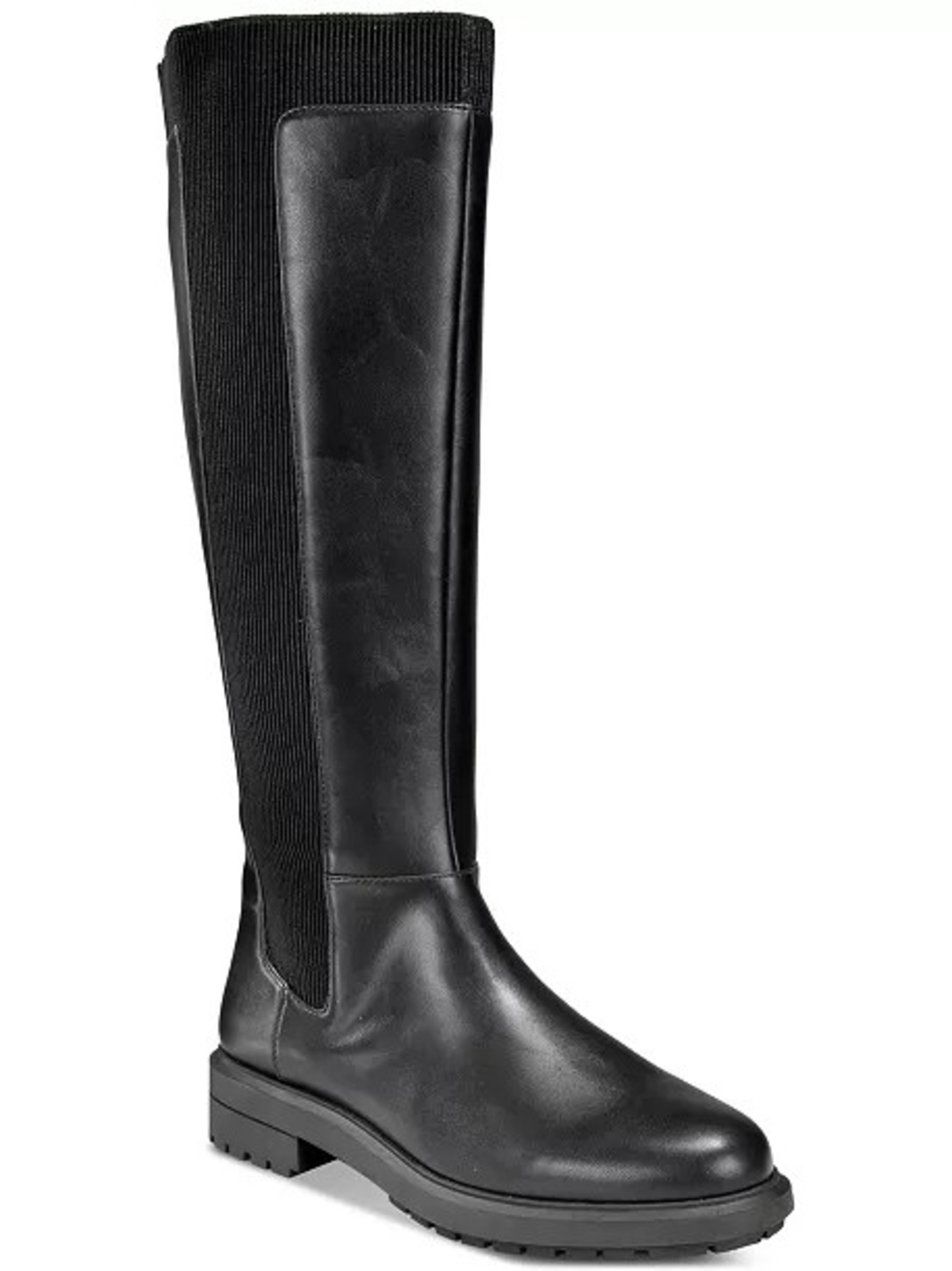 Black Over-The-Knee Stretch Panel Riding Boots Tamira